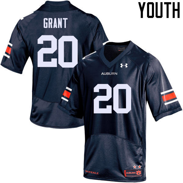 Auburn Tigers Youth Corey Grant #20 Navy Under Armour Stitched College NCAA Authentic Football Jersey ZJV3574QV